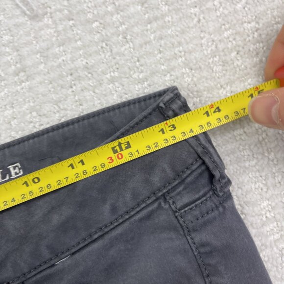 Y2K American Eagle Super Stretch Jegging Punk Grunge Zip Biker Women's Sz 2 - Picture 10 of 13